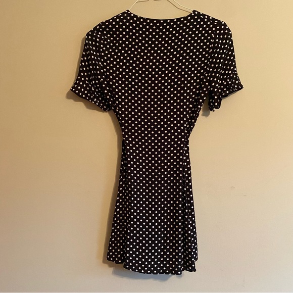 Zara Black and White Polka Dot Mini Dress - Picture 5 of 7